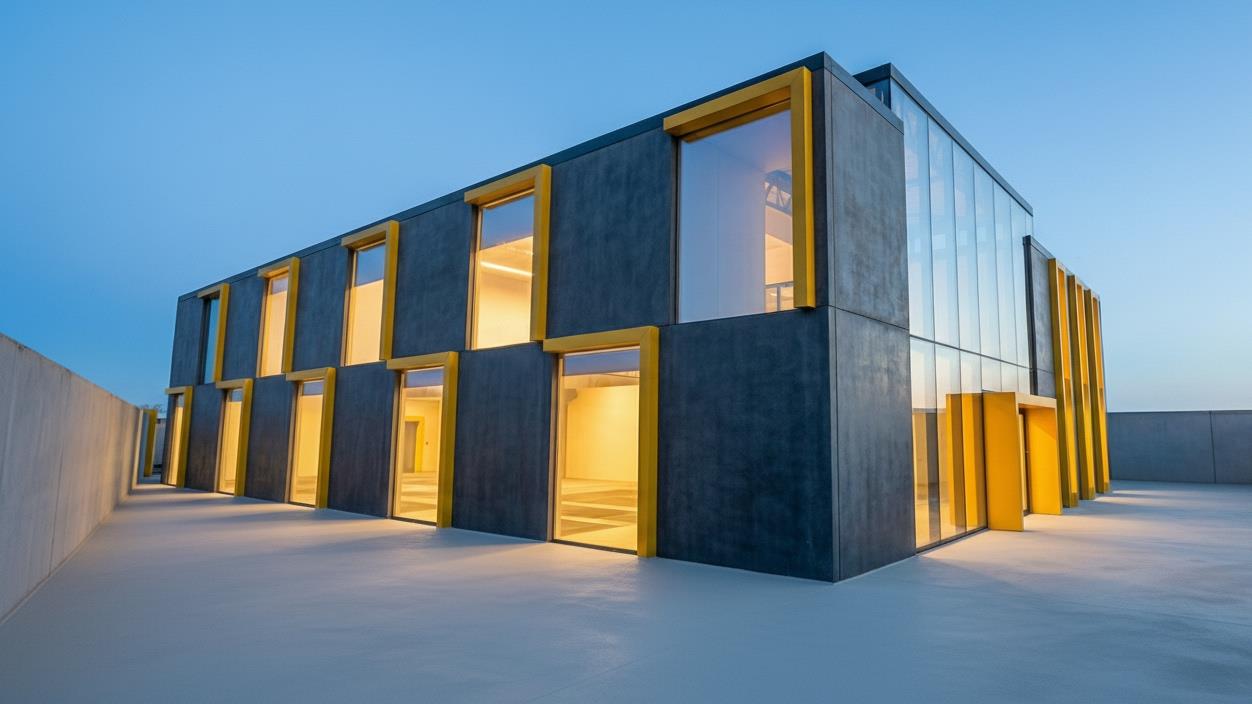 Training Academy, London — Under design development. Proposals for a 1,500 sqm precision-engineered educational building with specialist training facilities.
